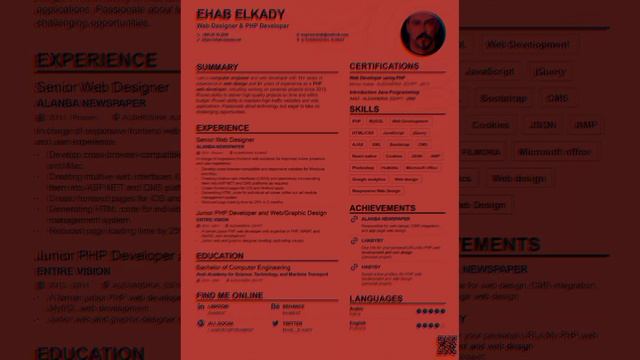 EHAB ELKADY | Senior Web Designer, PHP Developer & Computer Engineer | Resume