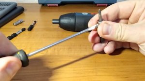 Доработка отвёртки Bosch Go 2, переходник для прецизионных бит своими руками.