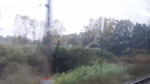 Вид из окна поезда сообщением: Рижский вокзал - Ржев-Балтийский.