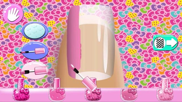 Hello Kitty Nail Salon - Fun Princess Nail Coloring Game for Girls смотреть онлайн