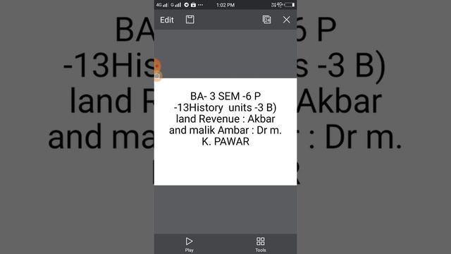 BA- 3 SEM - 6 P -13 History units -3 B) land Revenue : Akbar and malik Ambar : Dr m. k. PAWAR смотреть онлайн
