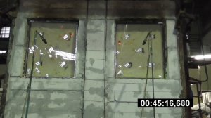 Испытание противопожарного стекла EIW90