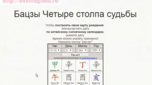 Простой калькулятор Бацзы