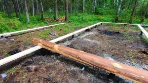 Баня в ЛЕСУ...  Обвязка сруба