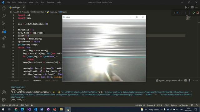 TikTok TimeWrap Filter With Python Opencv