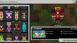 Every Sonic X Minecraft skin