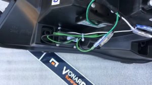 Фары передние для автомобилей Opel Astra H с LED светодиодной габаритной полосой хром (как светят)