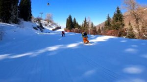 Карвинг на горных лыжах! GoPro HERO 4K Alpine skiing carving!