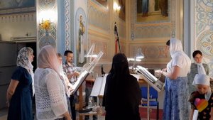 "Хвалите имя Господне" полиелей, тропари по непорочных глас 5 (Подобен "Радуйся Живоносный кресте")