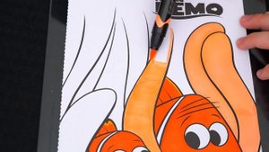 Coloring Finding Nemo & Marlin Anemone Coloring Page Prismacolor Markers | KiMMi THE CLOWN