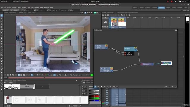 5. Adding a glow with the Fx Schematic