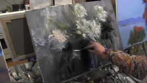 букет цветов, цветы маслом, живопись для начинающих, уроки рисования, Сахаров