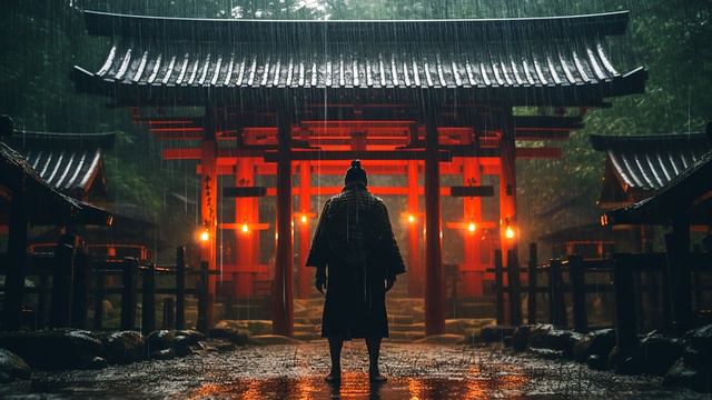 A Rainy Day at The Temple - Japanese Zen Music - Japanese Flute Music For Soothing, Meditation смотреть онлайн