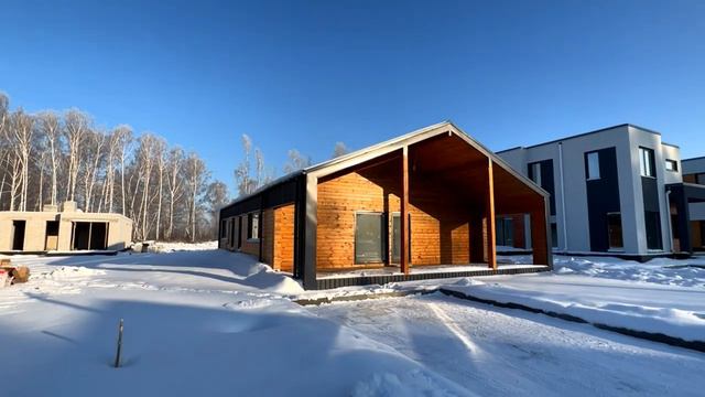 Каркас 105 м2 1 этаж окна в пол , срок строительства от 3-4 месяцев смотреть онлайн