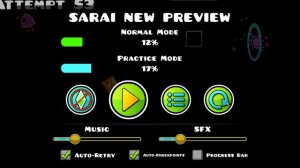 ПРОШЁЛ SARAI В GEOMETRY DASH! НОВЫЙ ТОП 1 ДЕМОН?!