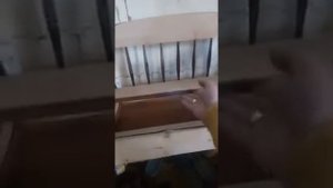 Лавочка для прихожей из деревянных спинок кровати...