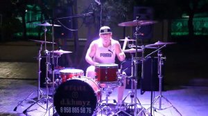 Numb - Linkin Park - уличный жонглирующий барабанщик Дмитрий Хмыз D.khmyz кавер шоу Анапа