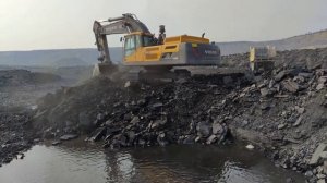 Volvo EC480DL Excavator Loading Coal
