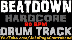 Beatdown Hardcore Drum Backing Track 90 bpm FREE Breakdown Slow