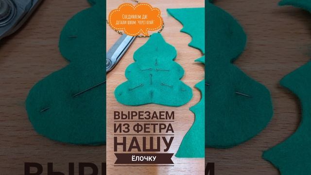 Новогоднее украшение елочка / новогодняя игрушка своими руками / из фетра / к новому году / декор