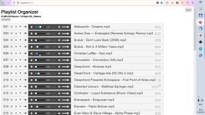 Web-based playlist organizer: it helps to create an m3u playlist of audio tracks in a folder