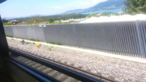 Швейцария вид из окна поезда