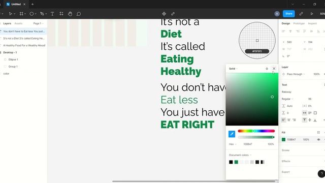 Food website and smart animation in figma
