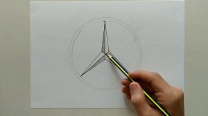 Как Нарисовать Мерседес Логотип Легко | How To Draw a Mercedes Logo Easy