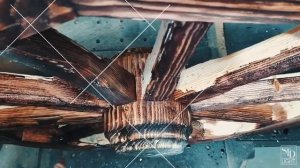 Покраска люстры из дерева своими руками