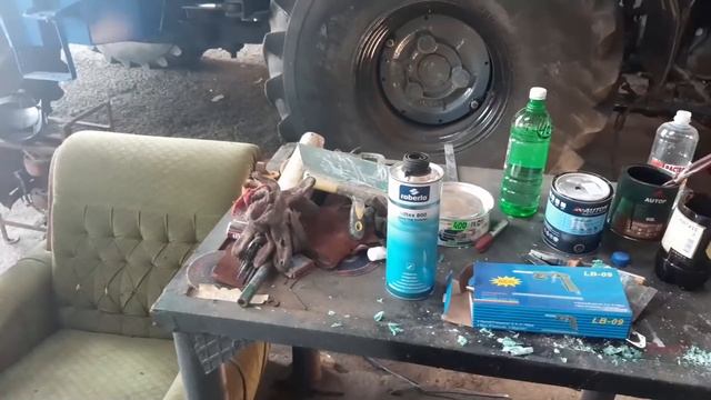 Покраска капота/Вид из кабины К-700 с кабиной Renault Magnum смотреть онлайн