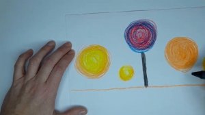 Рисование восковыми карандашами "Осенний лес"