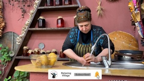 GRANDMA COOKING UNSUAL RECIPE IN THE RURAL COUNTRY | ROSE SHAPED SWEETS | VILLAGE COOKING FAMILY