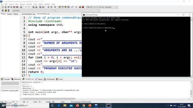 Command Line Arguments in C++   Part II