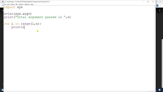Command Line Argument in Python