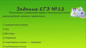 Биология. Разбор 12 заданий ЕГЭ по биологии на соподчинение структур