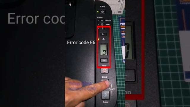 printer Canon g3010 error E6-support code 1640