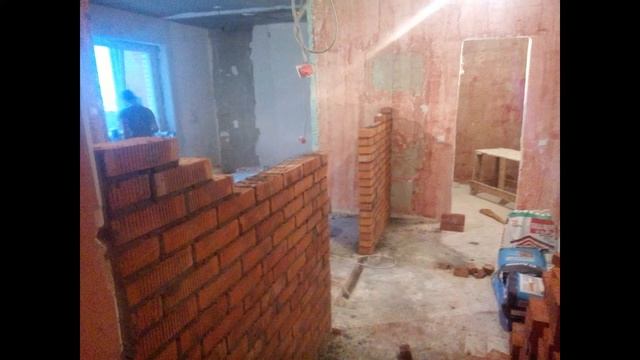 Ремонт квартиры в новостройке. Перегородки из кирпича