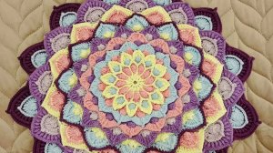 10. Вязание. Крючок. Салфетка Астерия 10 ряд. Схемы вязания.mp4