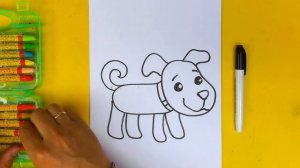 Как нарисовать СОБАКУ простые рисунки для детей.