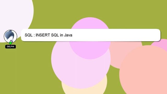 SQL : INSERT SQL in Java смотреть онлайн