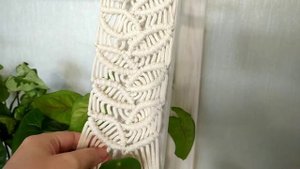 Моё первое макраме кашпо для цветов. Плетение макраме с узором листочков?