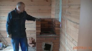 печь на два помещения.