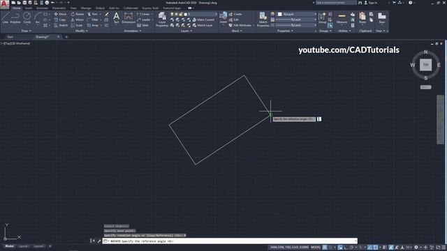 AutoCAD Rotate Object to Horizontal