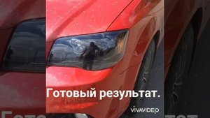 Установка Би-led, покраска масок фар в черный мат. Dodge Caravan