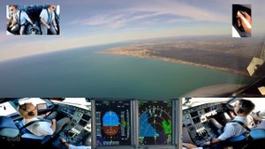 ROME (FCO) | Pilots + cockpit view of an Airbus A320 approach and landing runway 34R | + charts vie