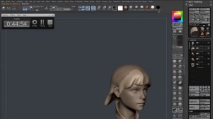 Zbrush Sculpting - Wind Blowing hair 01