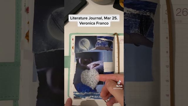 Literature reading collage in Hobonichi planner journal Veronica Franco #booktube #journaling