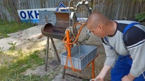 Мангал который сам жарит мясо. Самоделка для мангала которая крутит шампур