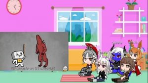 Gate side characters react to Doom eternal and scp (Rushed) (Last Doom eternal Reaction)