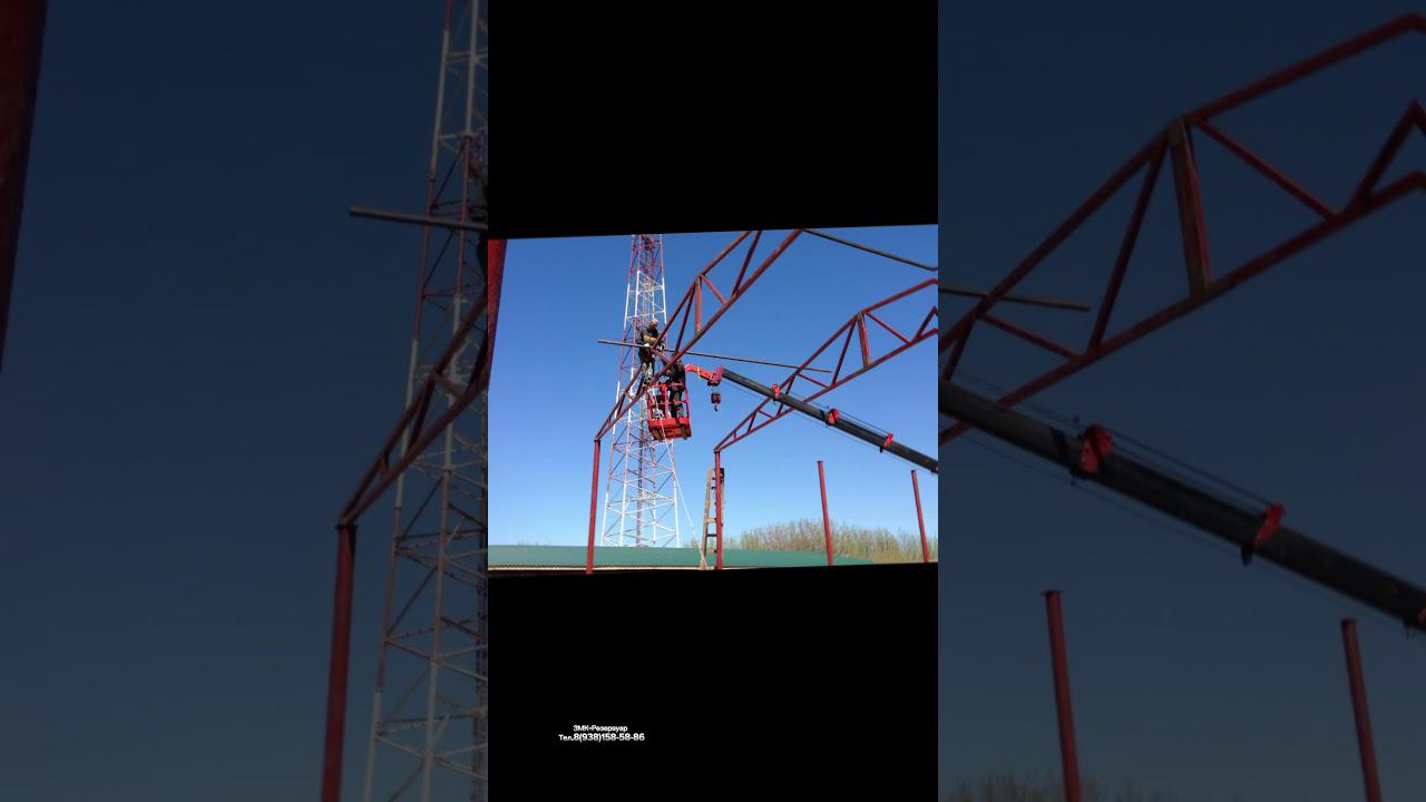 Навес 50х20 #рекомендации #металлоконструкции #шортс #резервуар #tiktok #тикток #ангар #навес #склад